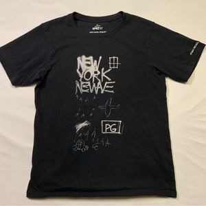 EUC SPRZNY Uniqlo x Jean-Michel Basquiat New York/New Wave XXL Black Tee Shirt